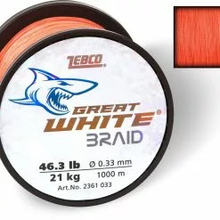 ZEBCO Great White Braid - Geflochtene Schnur - Orange -Angelzubehör Verkaufsgeschäft 23610334e9hxKSKYOIMk 1280x1280